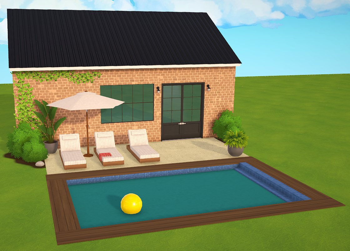 mino_willow's tweet photo. Its decorative but i made a pool! #Paralives https://t.co/UGJ9vWk5jX