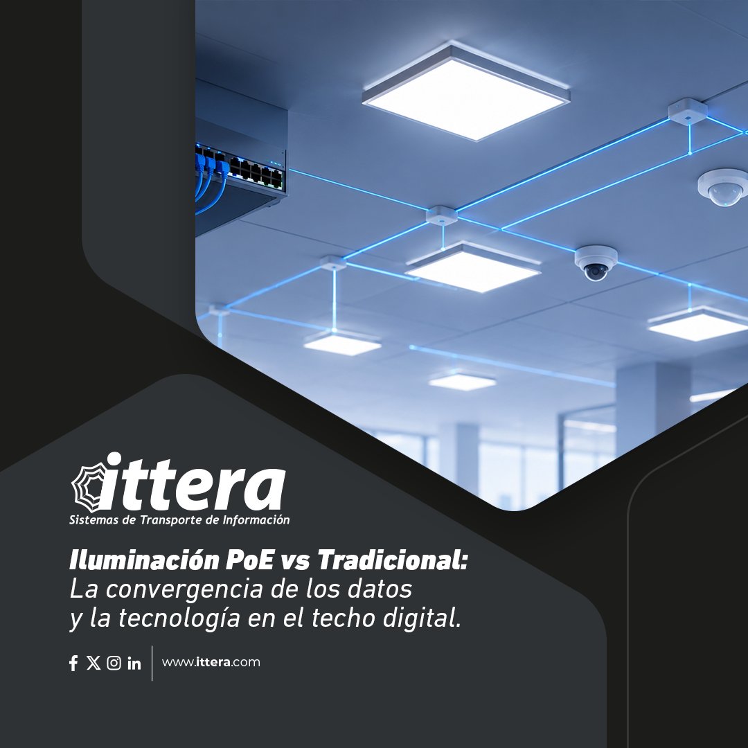ittera_LA's tweet photo. La tecnología PoE alimenta la iluminación con cable Cat 6A, haciendo real el techo digital:

💡Convergencia: Cada luminaria es un nodo IP.
🛠️Flexibilidad: Bajo voltaje sin conductos rígidos.
🔋Eficiencia: Elimina pérdidas por conversión AC/DC. 

#Ittera https://t.co/78SYB3l3B7