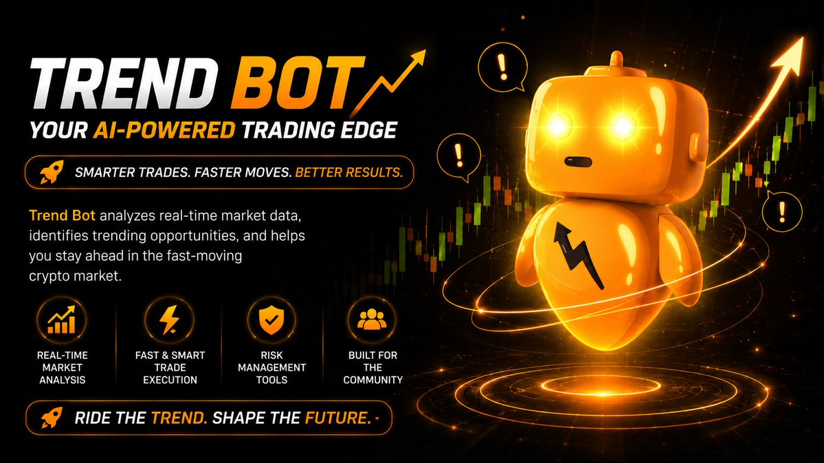 TrendBotSOLX's tweet photo. Meet Trend Bot. This pint-sized orange robot whizzes through the digital world, his metallic antennae twitching as he scans the market.

TrendBot's one and only purpose? To be your personal crypto guardian via the CoinRanker Suite.

#TrendBot #TREND https://t.co/n34r6U9L0t