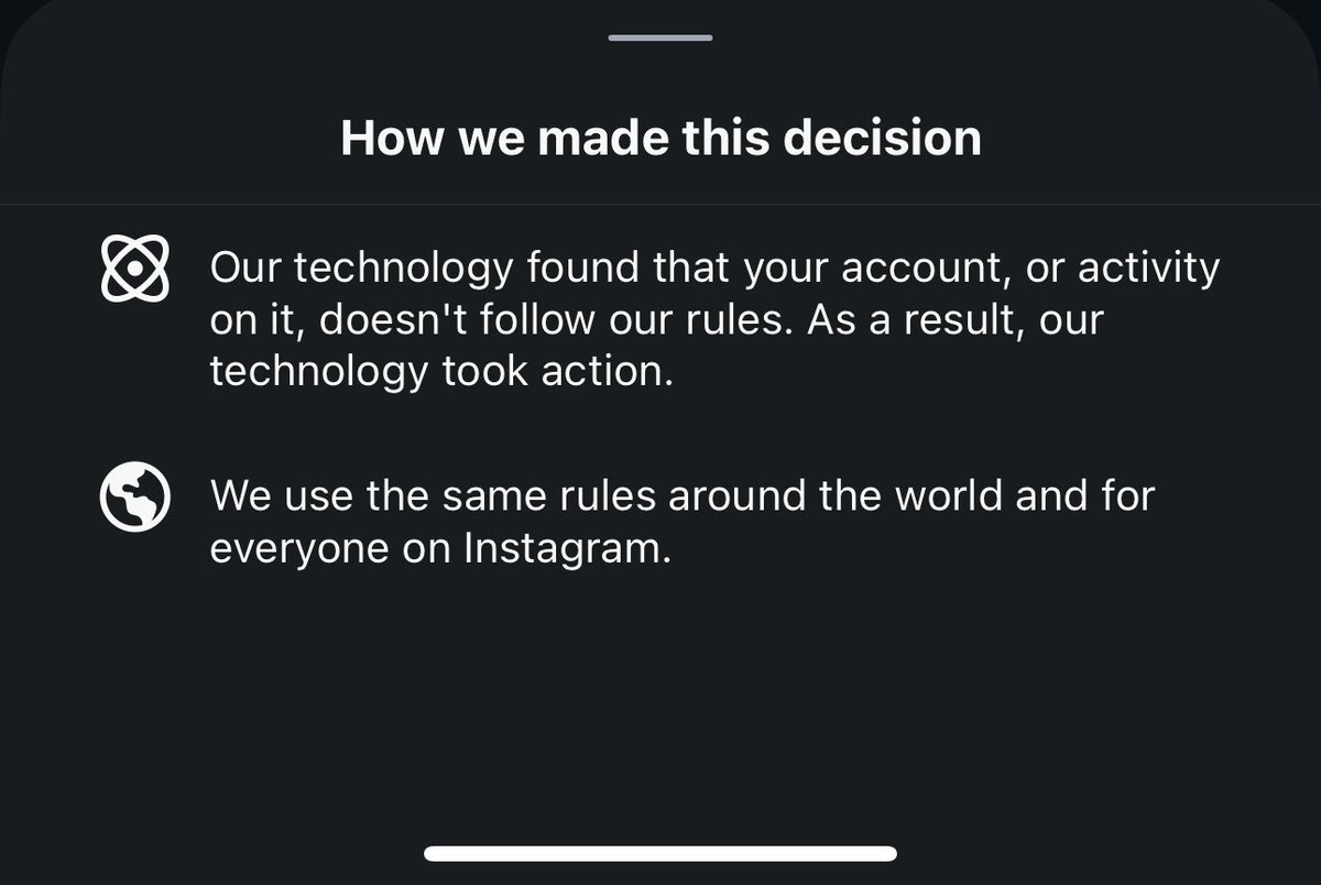 KTRLDESIGN_'s tweet photo. @instagram @Meta 
Can you please enable my account asap?!
@/ktrldesign 

You banned it for no reason

How can an AI detection make a permanent decision like this?

And just like that everything's gone

Who am I suppose to contact? No email, no number, nothing !

Anyone know tf I should do ???