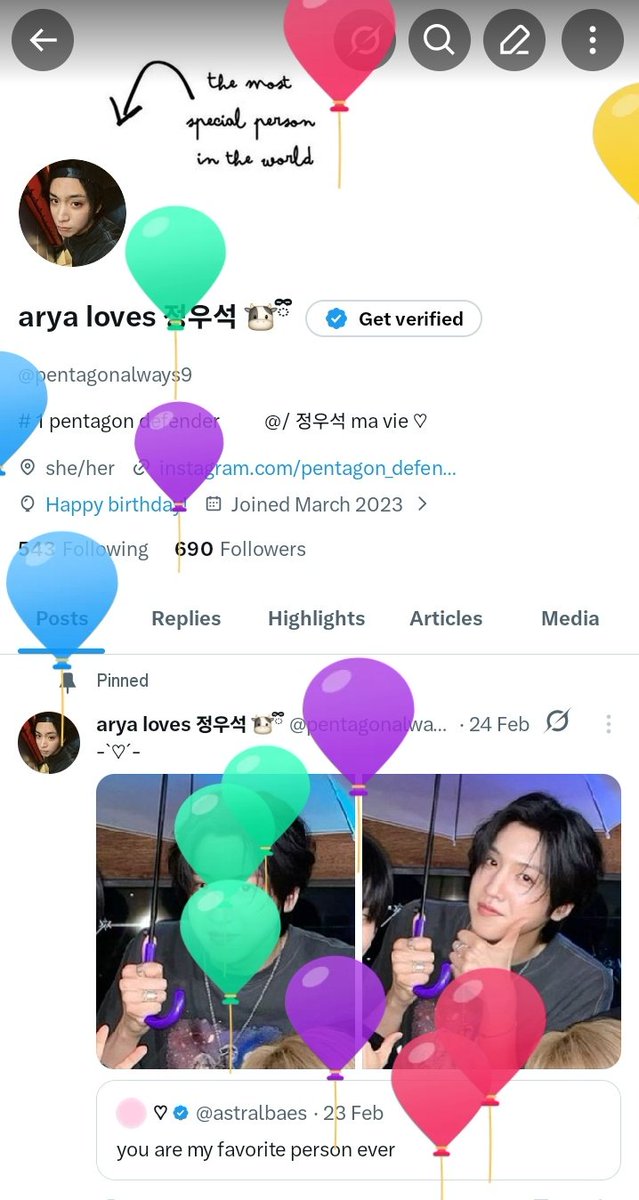 pentagonalways9's tweet photo. happy 25th birthday to me <3 https://t.co/2CeemufD8k