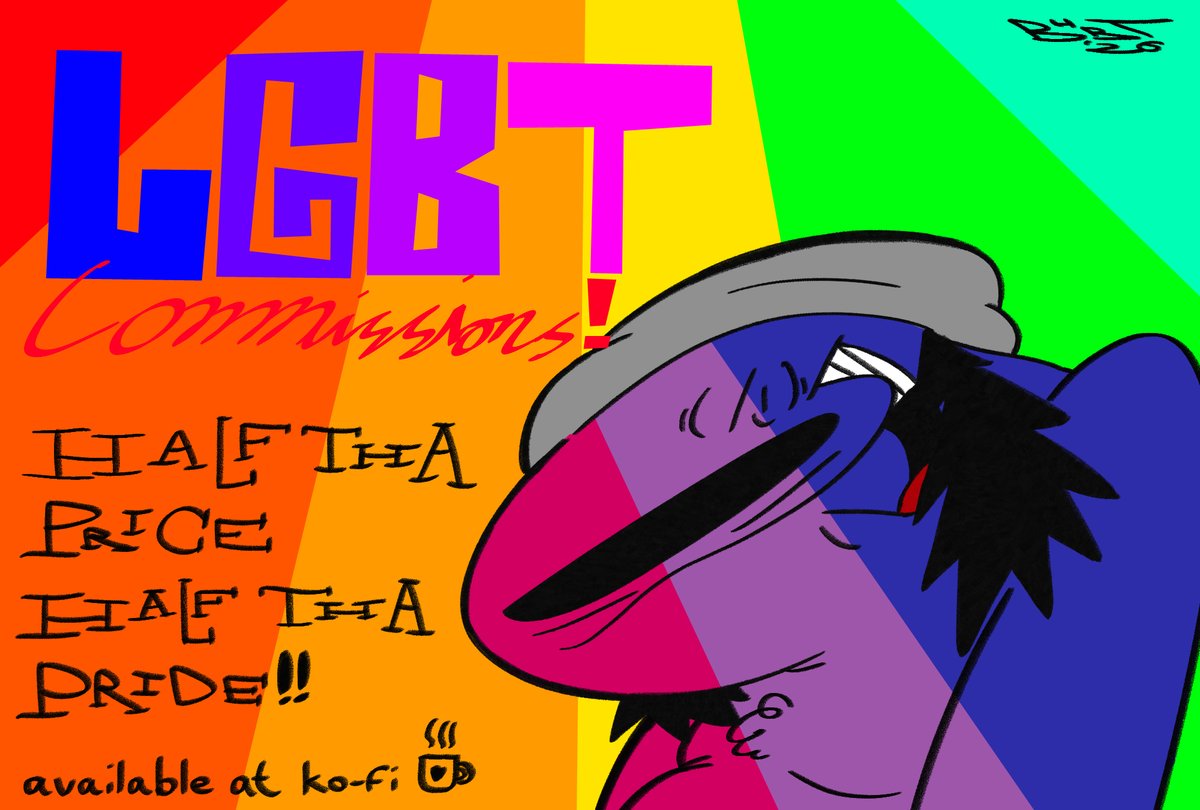 DatBohbotPuppy's tweet photo. LGBT+ 🏳️‍🌈 HALF PRICE COMMISSIONS!! (ENDS IN 1ST JULY)

HAPPY PRIDE MONTH!!

https://t.co/L8WDypPhcd

#cartoonart #illustration #digitalart #lgbtqiamonth https://t.co/nL963tv4Eb