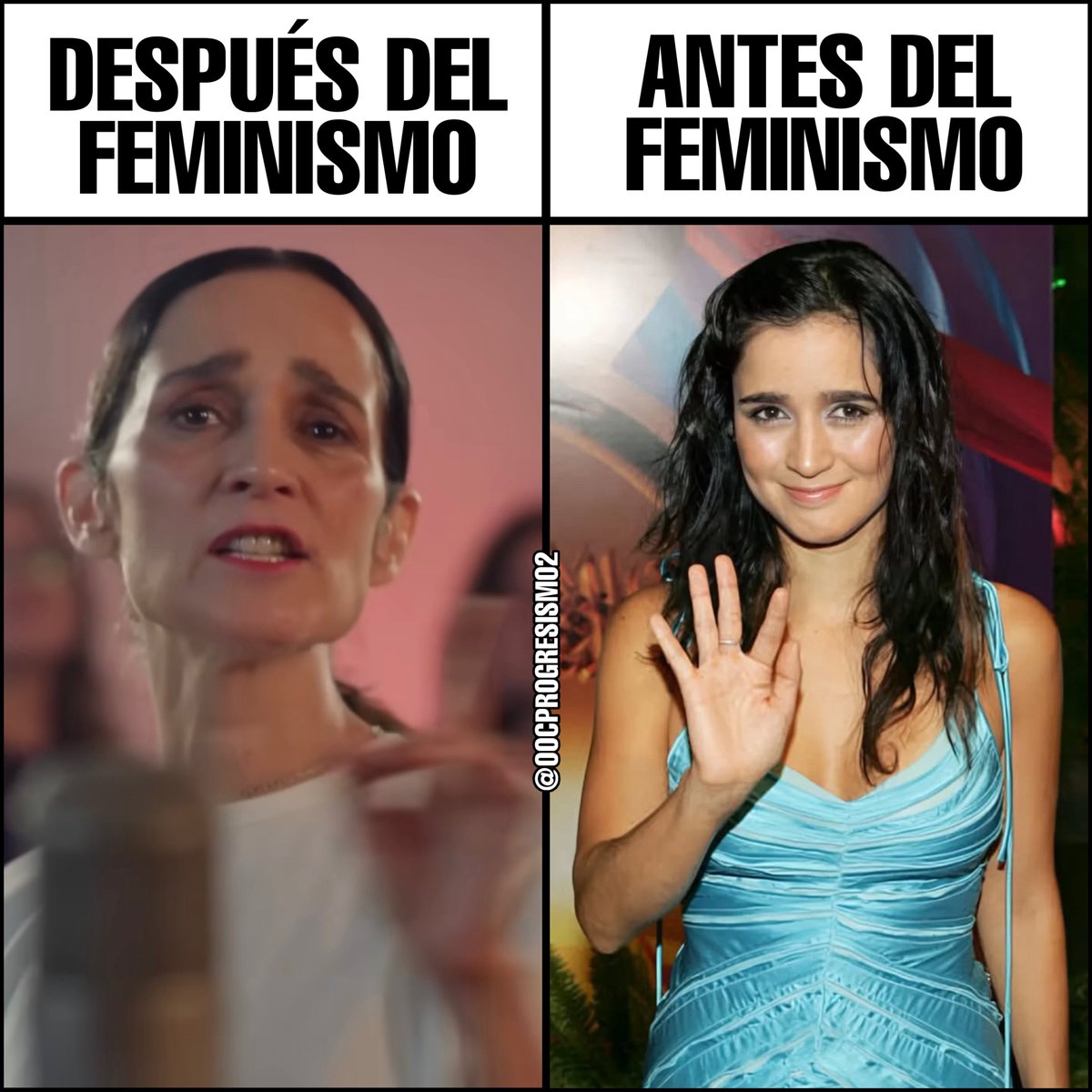 OOCprogresismo2's tweet photo. 🇲🇽 Julieta Venegas antes y después del feminismo. https://t.co/oyyx0cjwFc