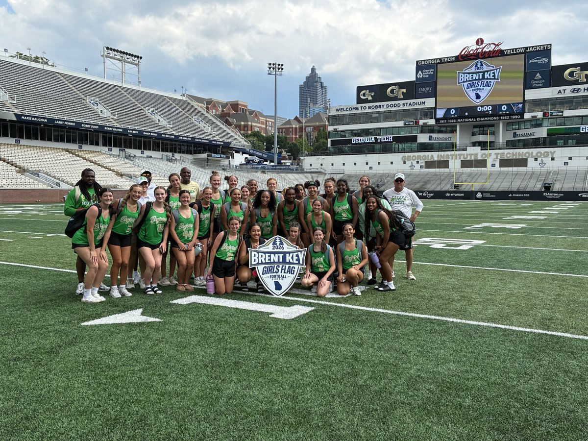 GET_low_G's tweet photo. Great day hosting the 2026 Inaugural @CoachBrentKeyGT Girls Flag Football Classic at Bobby Dodd Stadium! 

Outstanding competition from Buford, McEachern, St. Pius X &amp; Milton. 

Congrats to Milton on taking home the championship! 🏈🏆 #GrowTheGame https://t.co/dYJYqSGhvP