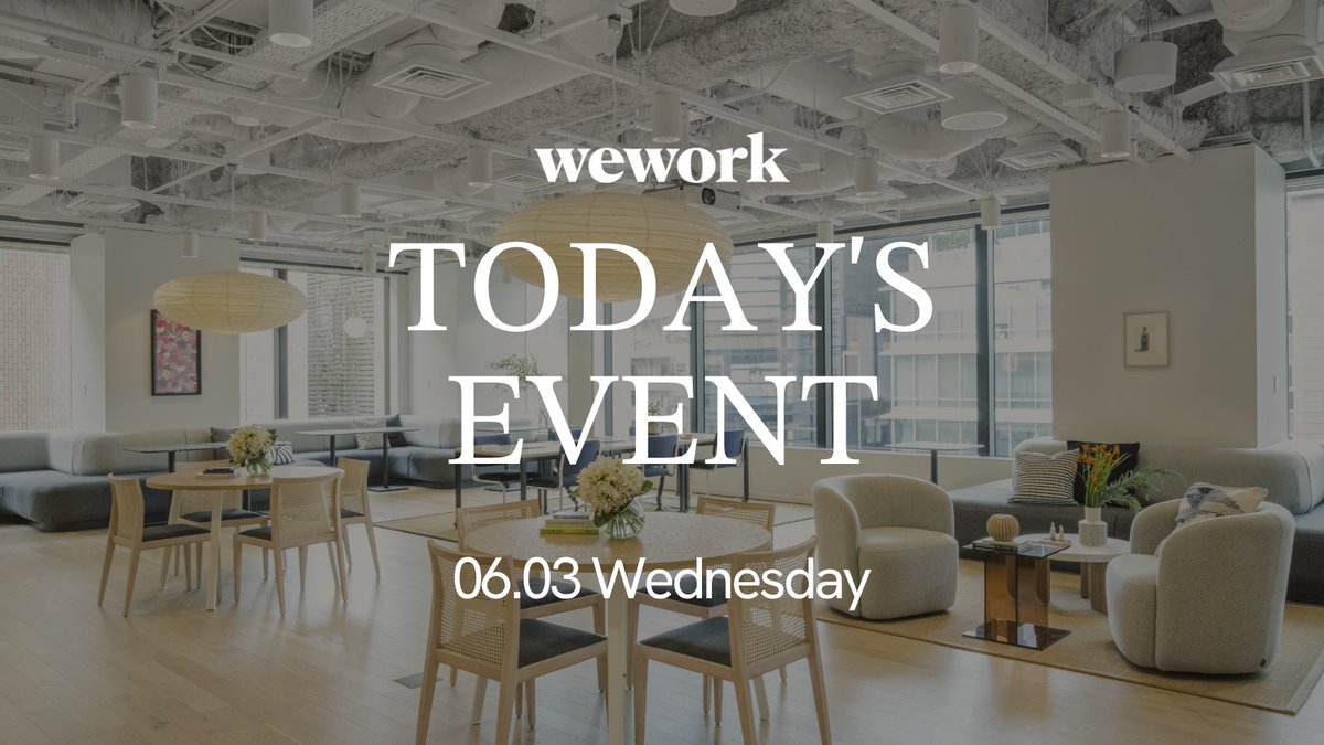 WeWorkJP's tweet photo. 本日のWeWorkイベント情報🗓️✨
📍WeWork なんばスカイオ
8:50〜 朝活 5分トレーニング
18:30〜 ゲームナイト

📍 WeWork 天神ブリッククロス
15:00〜 POP UP BAR~ Drink & Snack

📍WeWork 三宮プラザ East
15:00〜 ラジオ体操

📍WeWork 御堂筋フロンティア
18:15〜 Why Board Diversity Matters

📍WeWork 品川（オンライン開催）
18:30〜 コミューンのNext.jsの向き合い方-リプレイスの事例から学ぶ『Next.jsの考え方』-

📍WeWork ジ アーガイル アオヤマ
18:30〜 ボードゲーム交流会
