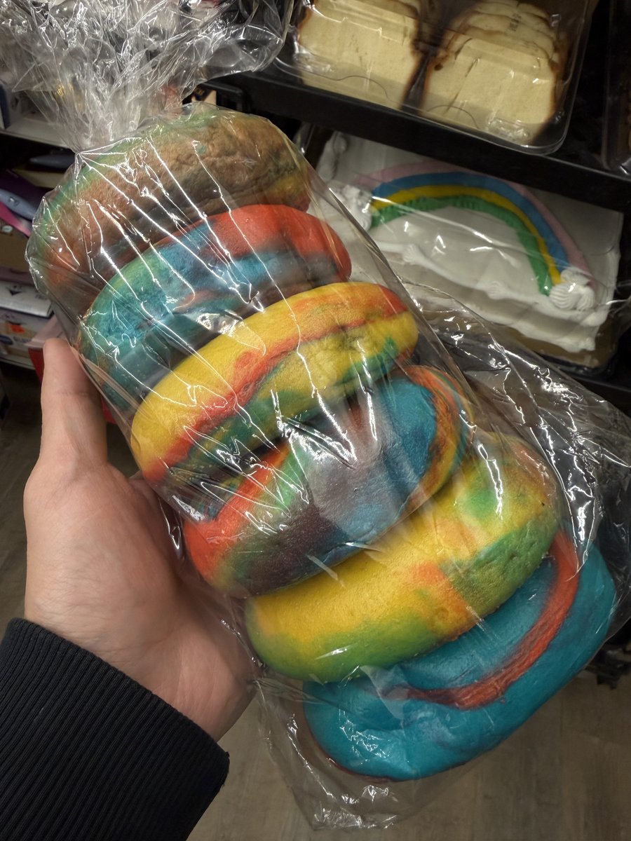 LEISH3N's tweet photo. happy pride I got you some gaygels 🥯🏳️‍🌈 https://t.co/2culSM5apH