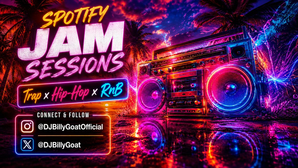 DJBillyGoat's tweet photo. Live streaming session on Spotify right now! 
Trap x Hip-Hop x RnB 🔊🔥
👉https://t.co/tvjwXWo7eK

#Spotify #Trap #Hiphop #RnB https://t.co/pYdlaWWLKh