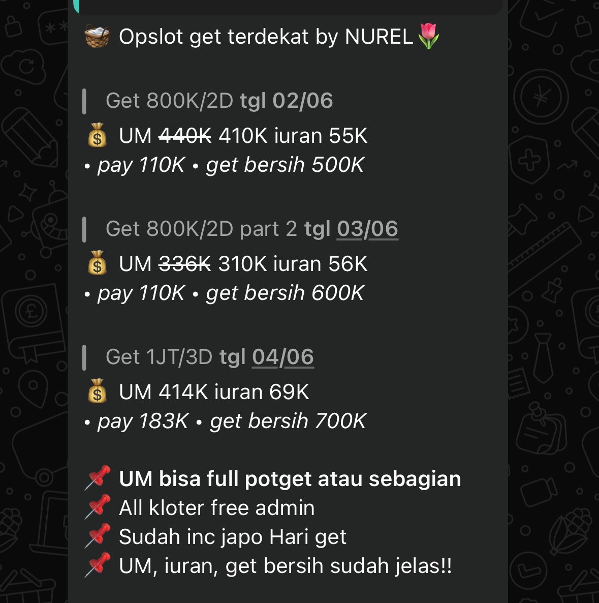 arsbynurel's tweet photo. avail arisan get today nya yukk mari ditake😍 #zonauangㅤ #bealanja https://t.co/NVAtFFXS7Q