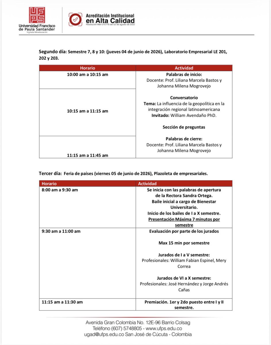 ComercioIntUFPS's tweet photo. Cordialmente invitados a participar a toda la Comunidad Académica #ComercioInternacionalUFPS.

#especializacióenlogísticaynegociosinternacionalesufps
#maestríaennegociosinternacionalesufps

#JuntosPorLaRenovación
#TodosSomosCalidad https://t.co/wOnGhhX7Cw