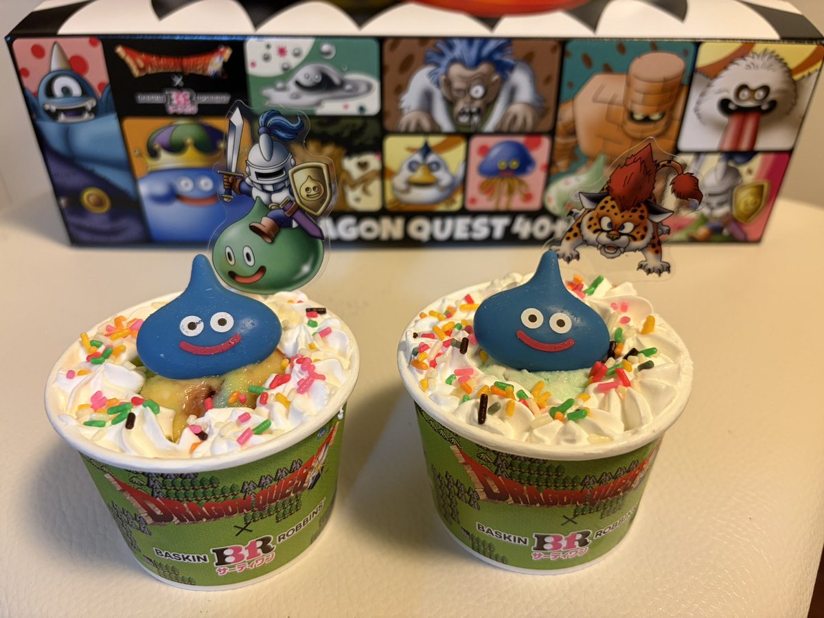 tetsugoon's tweet photo. 想像以上にかわいかった！！

#ドラゴンクエスト
#ドラゴンクエスト40周年
#サーティーワンアイスクリーム https://t.co/DAu2J94r8F