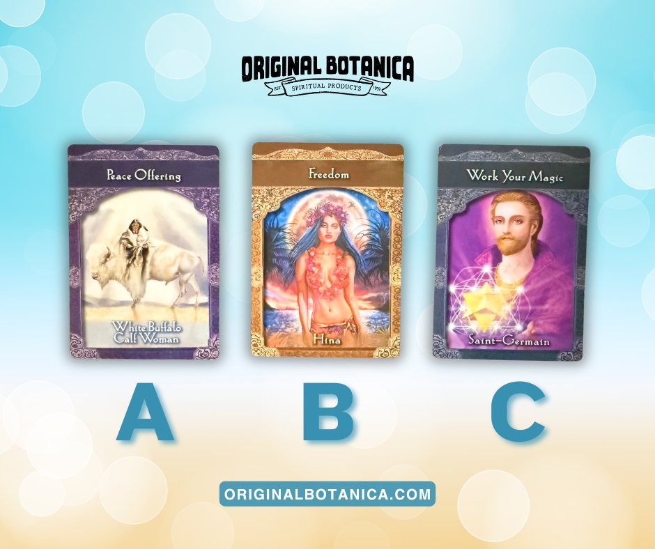 BotanicaOrigina's tweet photo. Such inspiring cards! Go to https://t.co/XENbgZGzmb for your full reading.
.
.
#oraclereading #oraclecards #tarottuesday #spiritualguidance https://t.co/ZBGmkLNRJw