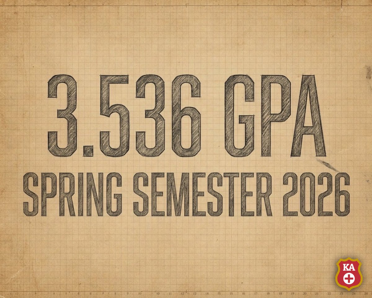 MST_KA's tweet photo. 🔙🔛🔝📚

Kappa Alpha has once again won the highest GPA award out of all fraternity and sorority life on S&amp;T’s campus. Congratulations to all of our brothers who achieved a perfect 4.0 this semester! https://t.co/VYCwNdMheI