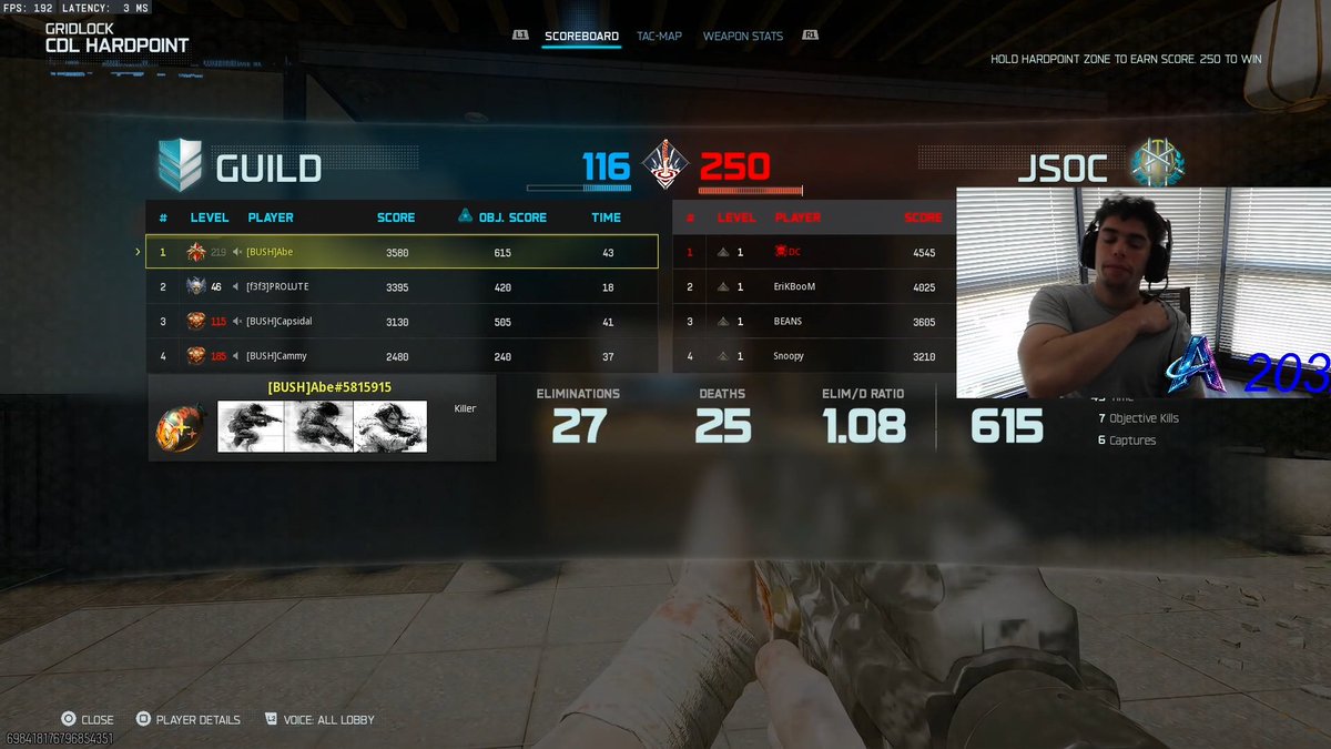 DeadZoneCoD's tweet photo. Telluride Bush Gaming Vs. P7 Notorious Scrims:

Map Count: tBush 6 - 1 P7 Notorious

HP (5-1):
Colossus: 250-102
Den: 250-206
Gridlock: 116-250
Hacienda: 250-163
Sake: 250-123
Scar: 250-138

Overload (1-0):
Gridlock: 5-1 https://t.co/B1qsktS42K