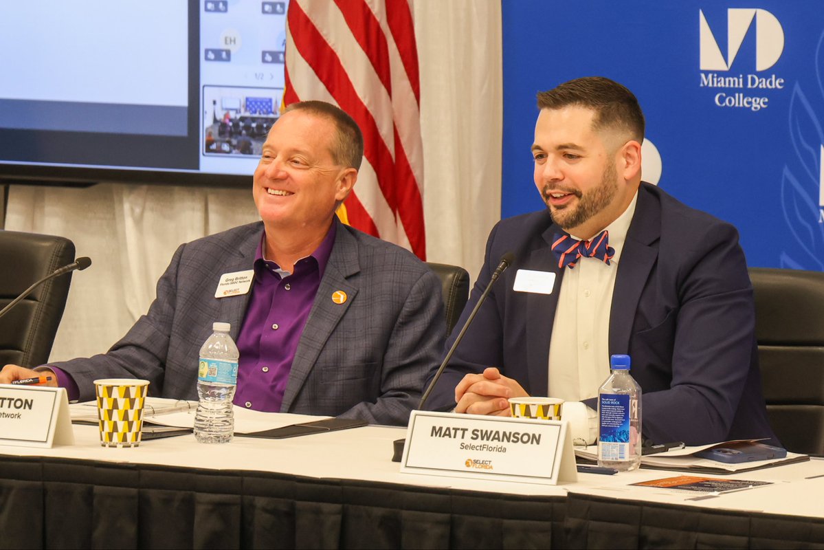 mdcpresident's tweet photo. Honored to host the @SelectFLA Board Meeting at Miami Dade College with FL Secretary of Commerce @JAlexKelly, CEO Matt Swanson, and business leaders driving investment and job creation across our state. As Florida accelerates growth across aviation & aerospace, advanced manufacturing, clean technology, construction, healthcare, logistics, and artificial intelligence, @MDCollege is leading through our innovative programs at the Florida Center for Aviation and Aerospace, the Construction Trades Institute, and 25+ registered apprenticeship pathways, we are closing the gap between education and industry.