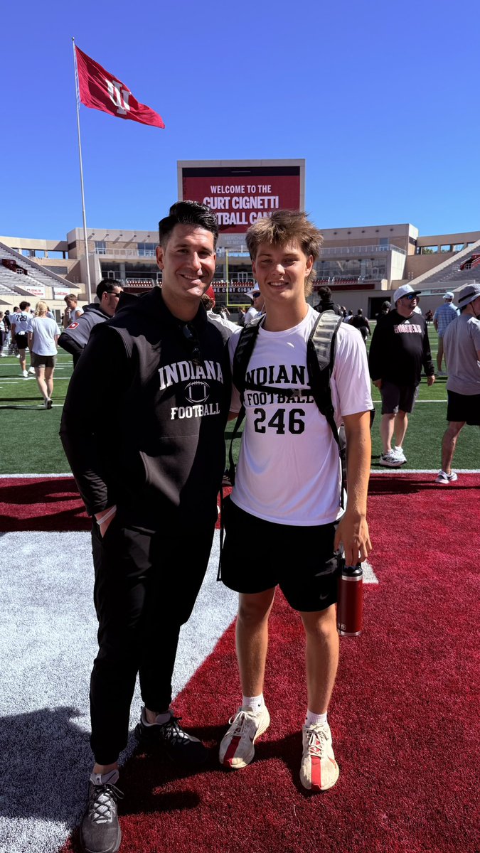 ZackParkerQB's tweet photo. Spent some great time at Indiana for a visit and camp! Thank you for the hospitality and wisdom coaches!

@CoachAdamHolley @CHSRecruits @ChadSimmons_ @CoachTSunseri @CoachShanahan_ @Andy_Villamarzo @CraigHaubert @JeremyO_Johnson @InsightSportsLA @DebbieSpander @bhiggs_11 @clipsitt4 @adamgorney @LemmingReport @TomLuginbill @DemetricDWarren @tballardqbcoach @RustyMansell_ @najehwilk @AFarrersports @AFATyler