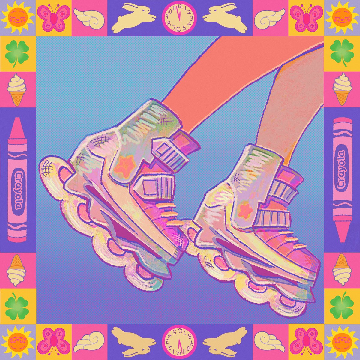 flandrepudding's tweet photo. been reconnecting with my childhood self through roller blading again lately. As a child I would skate until sunset!! it’s been very fun. I went down a hill and legit said “wheee!” https://t.co/ETUMjB758C