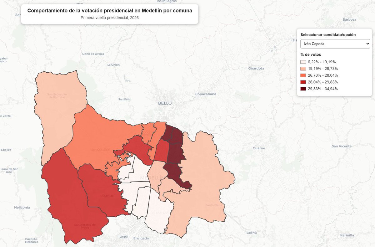 elnostos's tweet photo. Comparto información de votaciones en Medellín por comuna y candidato según información de la registraduría:

https://t.co/vDUBKpixxj https://t.co/P6cfiip4iH