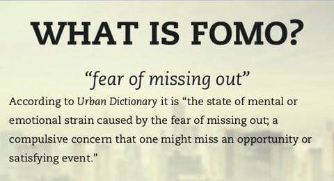 jdbuzzman's tweet photo. FOMO - Fear of missing out. FOMO can cause anxiety and apprehension when you feel you missed opportunities or experiences. #fear #life #opportunity #anxiety #missingout https://t.co/PUA0PzeLN6