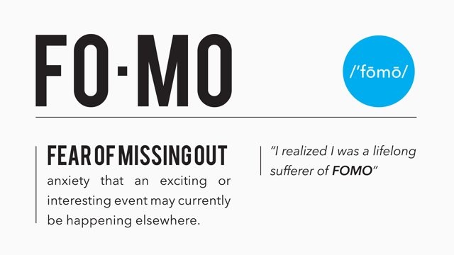 jdbuzzman's tweet photo. FOMO - Fear of missing out. FOMO can cause anxiety and apprehension when you feel you missed opportunities or experiences. #fear #life #opportunity #anxiety #missingout https://t.co/PUA0PzeLN6