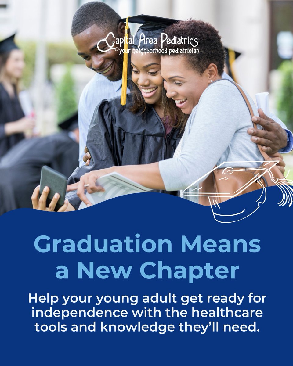 CAPMedicalCare's tweet photo. #Graduation is more than a diploma 🎓 It’s the start of independence, new responsibilities, and big life changes. Help your young adult feel ready for what’s next: https://t.co/Vl9j9okOTk https://t.co/LpG0L9U0KQ
