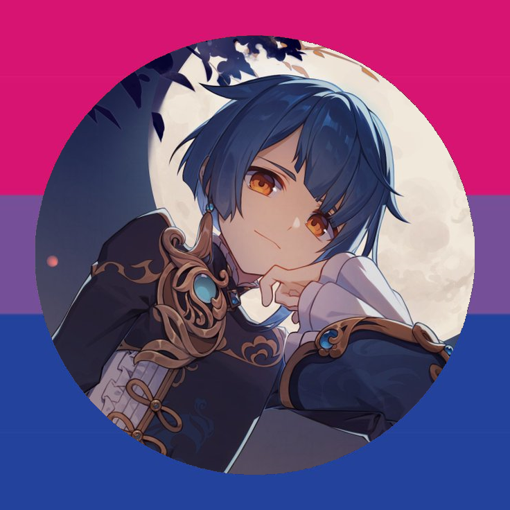 Tavryon's tweet photo. Happy Pride month to our bi (girl pref) prince Xingqiu! #GenshinImpact #Xingqiu #XingqiuGenshinImpact #Bisexual https://t.co/FQiGBjiJ6g