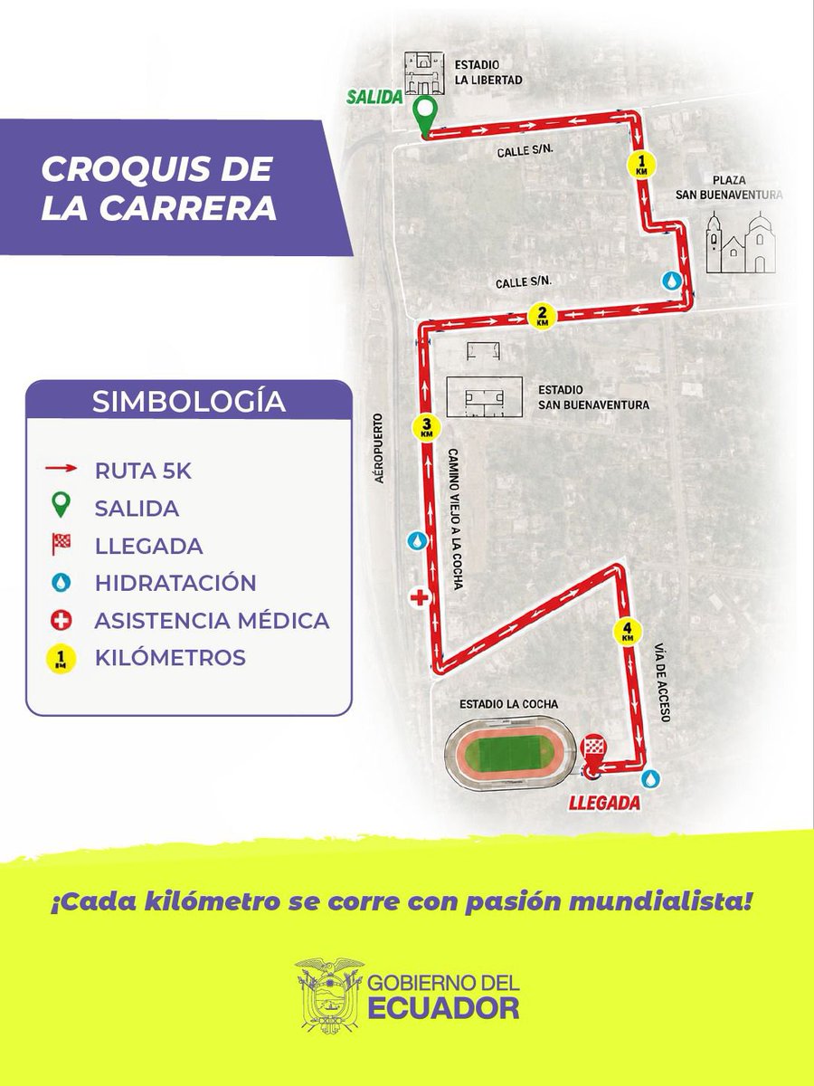 DeporteEc's tweet photo. 🏃‍♀️🏃‍♂️ ¡Latacunga se pone en movimiento!

Vive la emoción de los 5K #Actívate y corre con la camiseta de tu país favorito. Cada kilómetro será una oportunidad para compartir, disfrutar con energía. 💪✨

📍 Estadio La Libertad (calle San Bernardo)
🕗 08h00
📅 04 de junio https://t.co/sMOhASF4pm