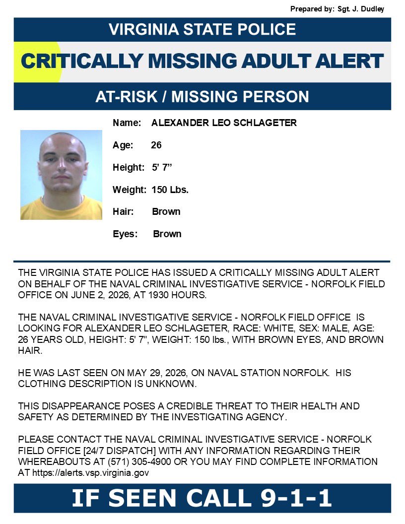VSPAlerts's tweet photo. CRITICALLY MISSING ADULT ALERT https://t.co/xDWtwkUPVV