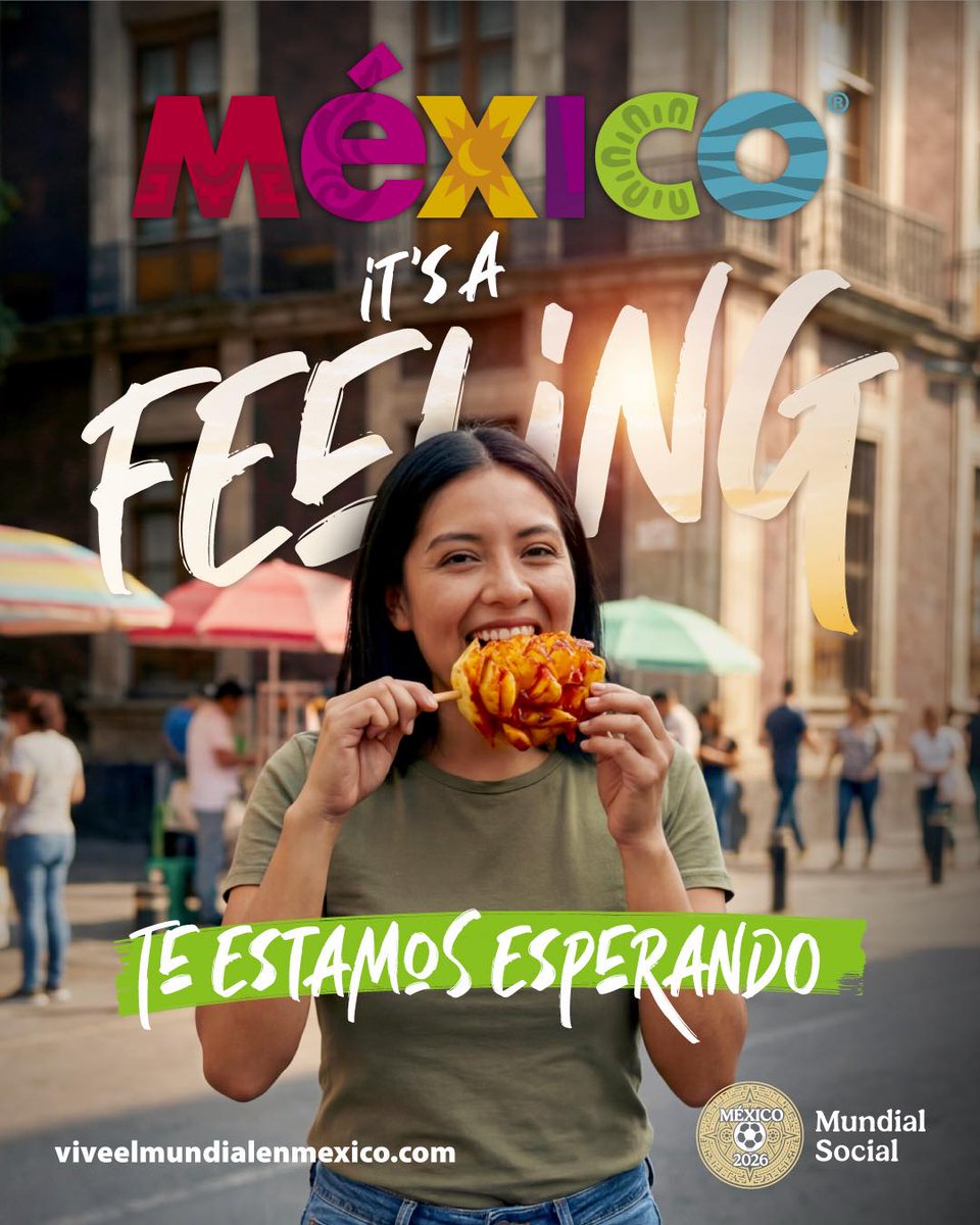 VisitMex's tweet photo. 🇲🇽⚽ México se juega con pasión y se saborea con el corazón.

Entre cada partido, déjate sorprender por una gastronomía que convierte cada viaje en una experiencia inolvidable. 🌮🌶️

Vive el Mundial en México y descubre por qué como México no hay dos.

https://t.co/zdTOg8QyTs

-

🇲🇽⚽ Mexico is played with passion and savored with heart.

Between every match, discover a gastronomy that turns every journey into an unforgettable experience. 🌮🌶️

Experience the World Cup in Mexico and discover why there’s no place quite like Mexico.

https://t.co/zdTOg8QyTs

#VisitMexico #MéxicoEstáDeModa #Mundial2026 #GastronomíaMexicana