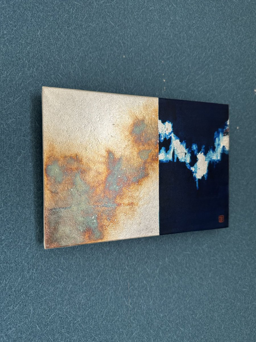 yuki02652113623's tweet photo. Yuki, Blue #15, 2024
Mineral pigment, Dyed mud pigment
6 1/5 × 8 9/10 in | 15.8 × 22.7 cm
https://t.co/qeLHJneVSf
@artsy
#kyotoartgallery #yuki #silverleaf https://t.co/FfGnl3KyNW