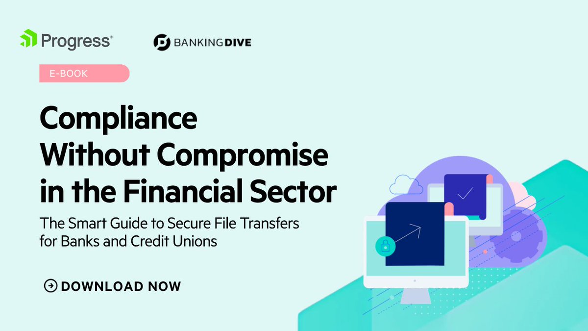 ProgressFT's tweet photo. While compliance is getting more complex, file transfers doеn’t have to. 🔐

Read the MOVEit &amp; Automate MFT FinServ Playbook to learn how banks &amp; credit unions can modernize secure file transfers, reduce cyber risk &amp; keep up with the evolving demands: https://t.co/rhm8YOvFjs https://t.co/rt0QpMaSgH