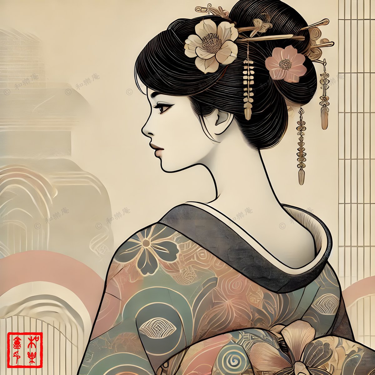 Wa_Raku_Ann's tweet photo. Journey into a landscape of digital wonder and Japanese soul.

#AIArt #AIArtwork #SamuraiArt #GeishaArt #KimonoArt #ShogunArt #RoninArt #CoolJapanArt #AnimeArt #MangaArt #DigitalArt #NFTart #NFTJapan #CryptoArt #TokyoArt #CyberSamurai #JapanAesthetic #NeoJapan #NFT #NFTCollector https://t.co/MAYXCcksi0
