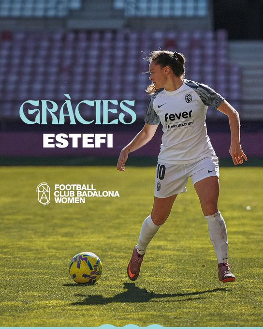 Arielmcgrath's tweet photo. 🇦🇷✨ Estefanía Banini pone fin a su etapa en Badalona.

La histórica número 10 finalizará su contrato el próximo 1 de julio y quedará como agente libre. 

¿Cuál será el próximo destino de la magia argentina? 👀 https://t.co/kpQl3msXGB