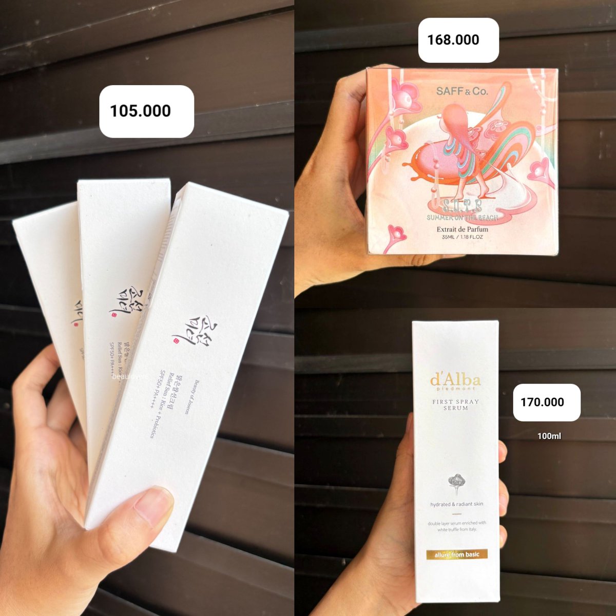 beaulovere's tweet photo. 🌸 WTS New Sealed 🌸

- D'alba White Truffle First Spray
Serum 100ml 
- Saff n Co SOTB 
- Beauty of Joseon Relief Sun Sunscreen

Exp lama, boleh keep event, co 🍊 only

t. wtb ss parfum mykonos hmns azarine
#zonajajan #zonauang https://t.co/otzh4tfSKY