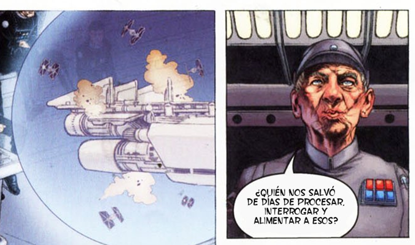 DarthFeanor's tweet photo. Hay un comic de la serie 'Star Wars: Imperio' donde el Imperio destruyen una nave que no se podía identificar, porque destruirla generaba menos papeleo que procesar prisioneros. Vaya que es el tipo de cosas que hacen los imperiales regularmente, la ley del menor esfuerzo. https://t.co/dPEtIU0kBz