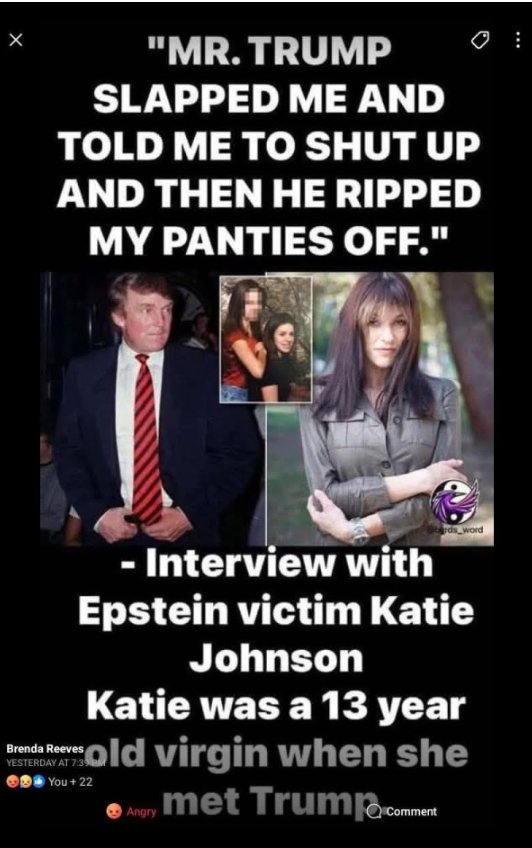 NoMAGAallowed's tweet photo. #TrumpEvangelicals wholeheartedly accept that Trump brutally raped 13-yr-old virgins at his pal Epstein's little girl rape parties. They choose PEDOPHILE RAPIST TRUMP over God. They choose CHILD RAPE over protection of children from pedophiles. They choose to be FAKE CHRISTIANS. https://t.co/KPPcvsefdT