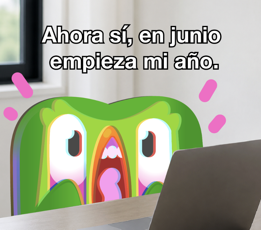 duolingoespanol's tweet photo. Los primeros meses fueron de prueba. https://t.co/spCLNauVQB