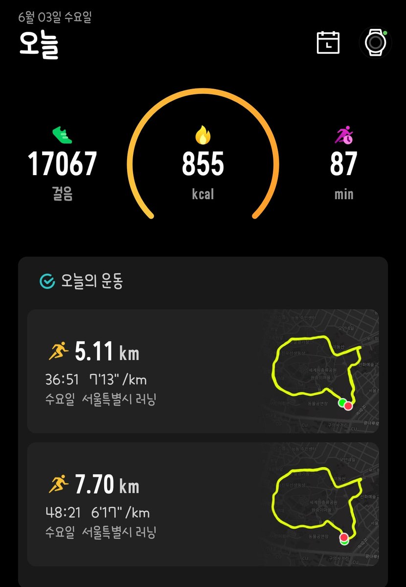 yeon2rang's tweet photo. 땡볕런...13k 가까이 뛰었다🤮 https://t.co/sd3nJEGDFN