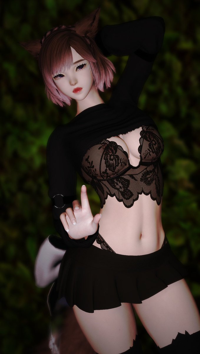 Anabelle_FFXIV's tweet photo. Quick gpose for the new look 🩷
How's everyone's relic farming and ultimate farming going?? 

#gpose #GPOSERS #EorzeaPhotos #Miqote https://t.co/YyfYs5JfAD