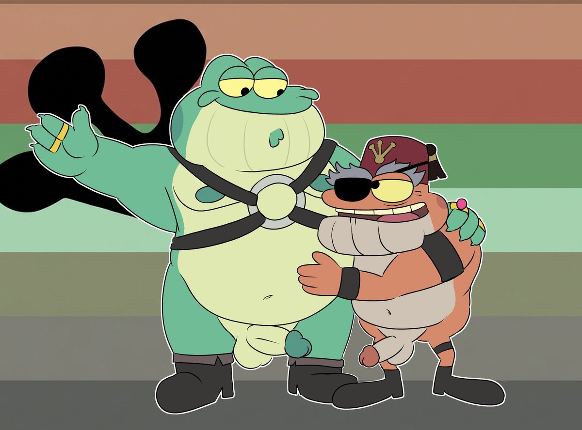 Denki404's tweet photo. Looks like Mayor Toadstool invited Curator Ponds  to celebrate Frog Pride too @/MPT0add 🎃 #bara #furry #nsfw https://t.co/PflVAvqP2c