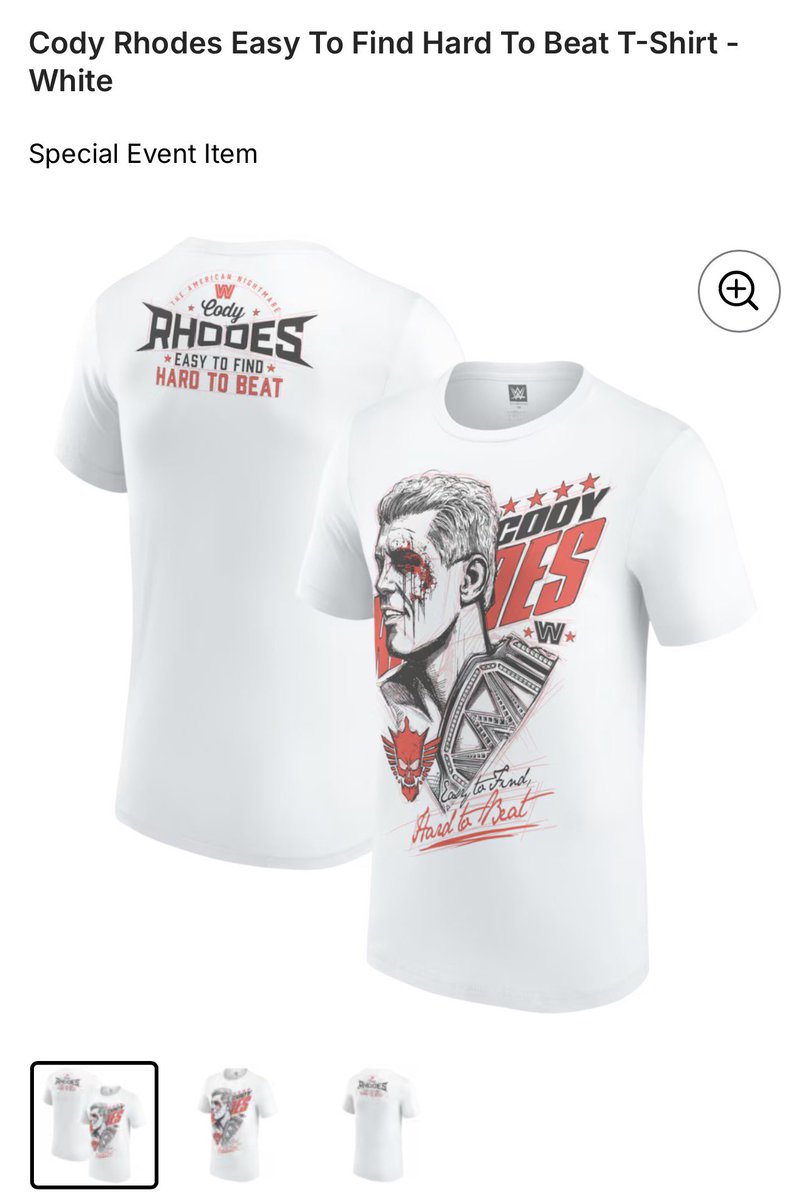 MexiNightmare's tweet photo. @CodyRhodes do you know if there’s gonna be a restock of these?! Ran out of my size before I could get to it 😭 https://t.co/8hz2vATdKP