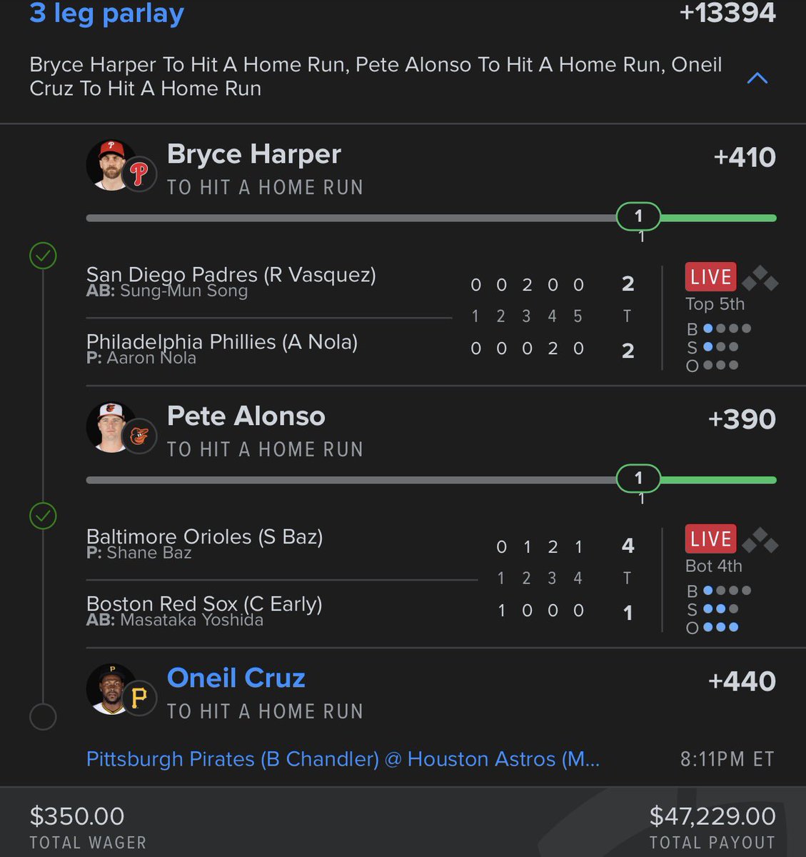 NextLevelBets_'s tweet photo. BLESSING $500 TO 4 PEOPLE WHO LIKE+RT IF CRUZ COMES THROUGH ❤️

THIS SHOULD SMACK🚀 https://t.co/jkQWbuYYsV