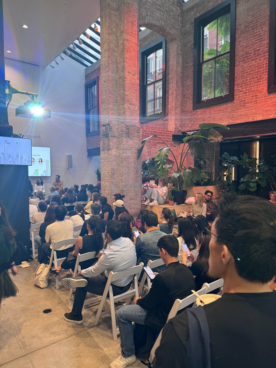 Techweek_'s tweet photo. @Shopify opens its SoHo doors at #NYTechWeek for a deep dive into the next frontier of autonomous systems, along with experts from @Cloudflare and @usv.

@ritakozlov
@bloh
@nickgrossman https://t.co/pDTe8IxKsV