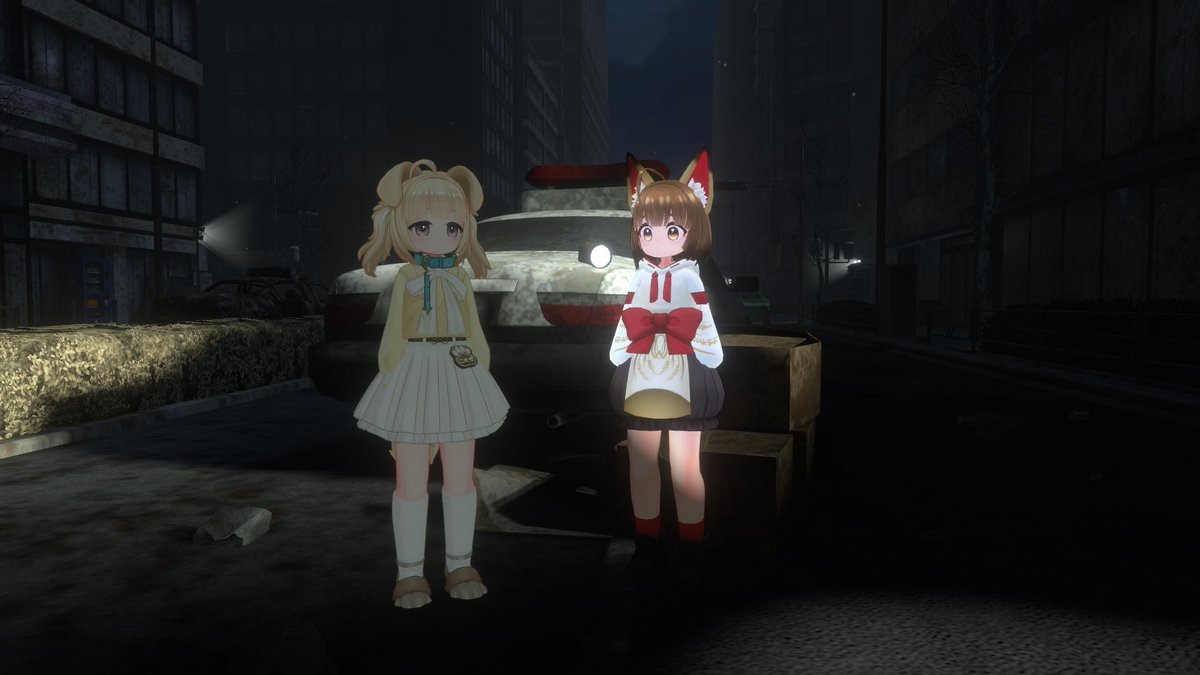 Bloom_3D_Studio's tweet photo. おはよ～ん☀
涼しいね～☔

ワールド：第一蝕穢区　旧ビジネス街
作者：暇神／Himajin514さん
#Bloom3DStudio #VRChat #VRChat_world紹介 https://t.co/zgUHjDsfab