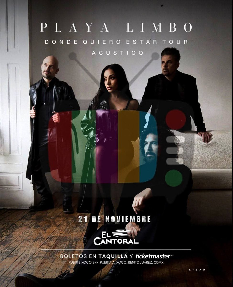 con_32's tweet photo. PLAYA LIMBO SE PRESENTARÁ NUEVAMENTE EN "El CANTORAL" ESTE 21 DE NOVIEMBRE 2026 "DONDE QUIERO ESTAR TOUR" ACÚSTICO.

Por: @DulceLechuga11 

@playalimbomusic se presentará nuevamente en El Cantoral con su tour "Dónde Quiero Estar" Acústico 2026, Además, actualmente están presentando su nuevo álbum titulado “Dónde Quiero Estar”, la noche del 21 de noviembre será una noche inolvidable, La reconocida banda mexicana de "Pop en Español", llega con un concierto acústico íntimo y emocionante que recorrerá lo mejor de su trayectoria musical.

🎟️ Boletos disponibles en taquilla y https://t.co/5SVjuwXm1k

SACM - Sociedad de Autores y Compositores de México. 
#canal32onlineestctv #PublicidadDigital79 
#EstamosconTv #periodismo #AlMomento