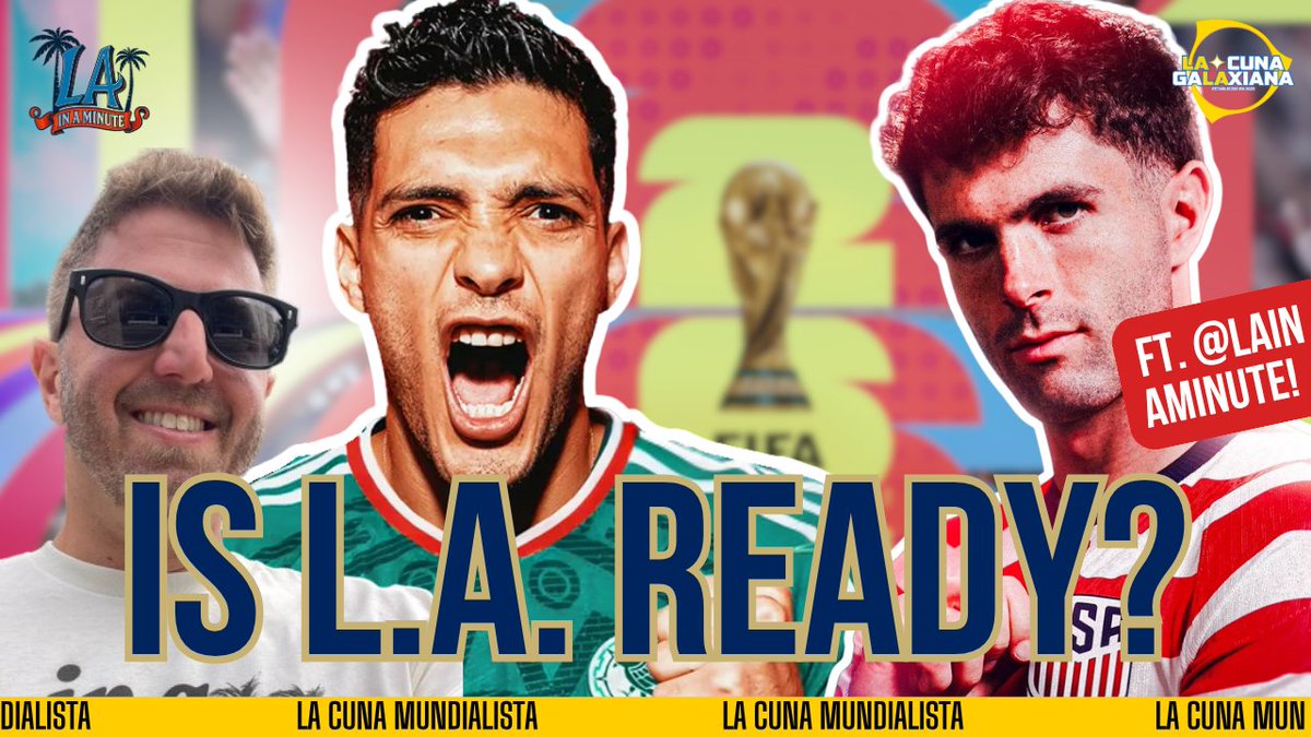 LaCunaGalaxiana's tweet photo. 🚨NEW EPISODE OUT NOW🚨

🎙️Is L.A. READY for the FIFA World Cup?
👥 Special Guest Evan Lovett aka @LaInaMinute 🔥🔥🔥

📺YouTube👉https://t.co/68KQ1up9Fn
🎧Apple👉https://t.co/eLgaovAbuY
🎧Spotify👉https://t.co/QkYXCN6R6H https://t.co/rA5DgsHlEk