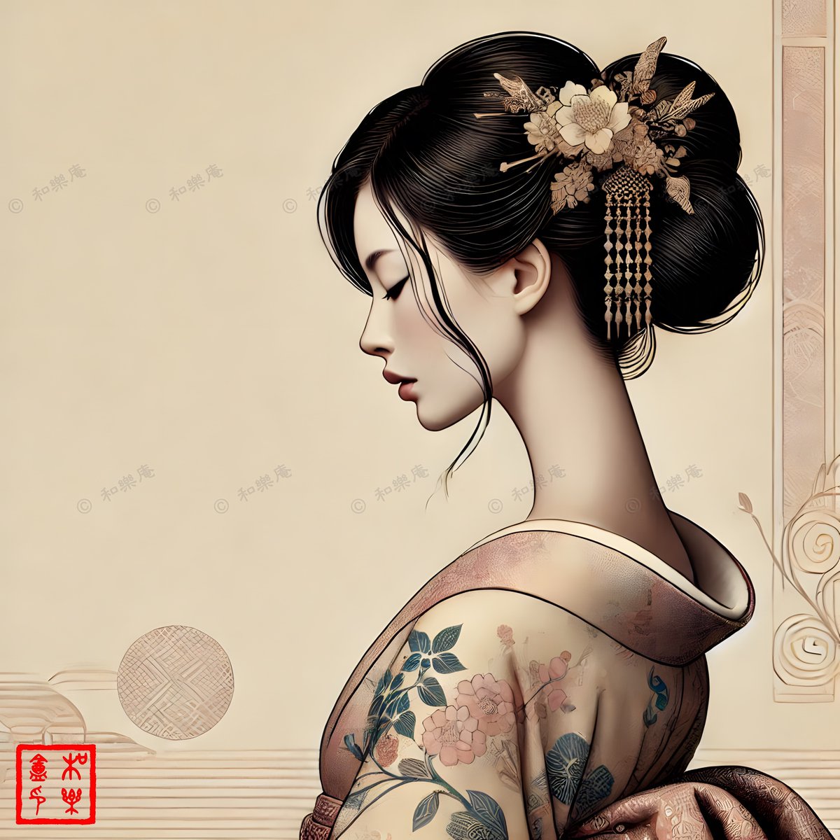 Wa_Raku_Ann's tweet photo. Find beauty in the blend of the organic and the artificial.

#AIArt #AIArtwork #DigitalArt #SamuraiArt #GeishaArt #KimonoArt #ShogunArt #RoninArt #CoolJapanArt #AnimeArt #MangaArt #DigitalArt #NFT #NFTart #NFTJapan #CryptoArt #CyberSamurai #JapanAesthetic #NeoJapan #NFTCollector https://t.co/KAuwExs4Bc