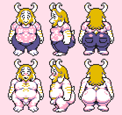 don_tpp's tweet photo. Fat boy Asgore resprite! in celebration of pride month ive decided to do art of some male Deltarune characters, if you have any you would like suggest, let me know! (hairless alt included) https://t.co/lQyUoAIDfY