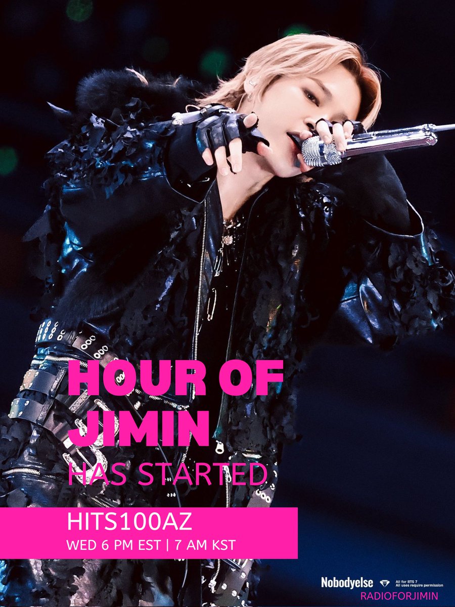 RadioForJimin's tweet photo. 🔥HOUR OF JIMIN HAS STARTED🔥

TUNE IN @Hits100AZ

🎧https://t.co/o4T2PEHLGa

📳 iHeartRadio, Hits100AZ, AM, Audacy

FOR 🌐 Download Apps🔽

⭐️TuneIn
https://t.co/timwf11El2

⭐️myTuner
https://t.co/KhynjiYXDf

Thank you and let's enjoy #HourofJIMIN❤️ https://t.co/vNlfrqBQeh