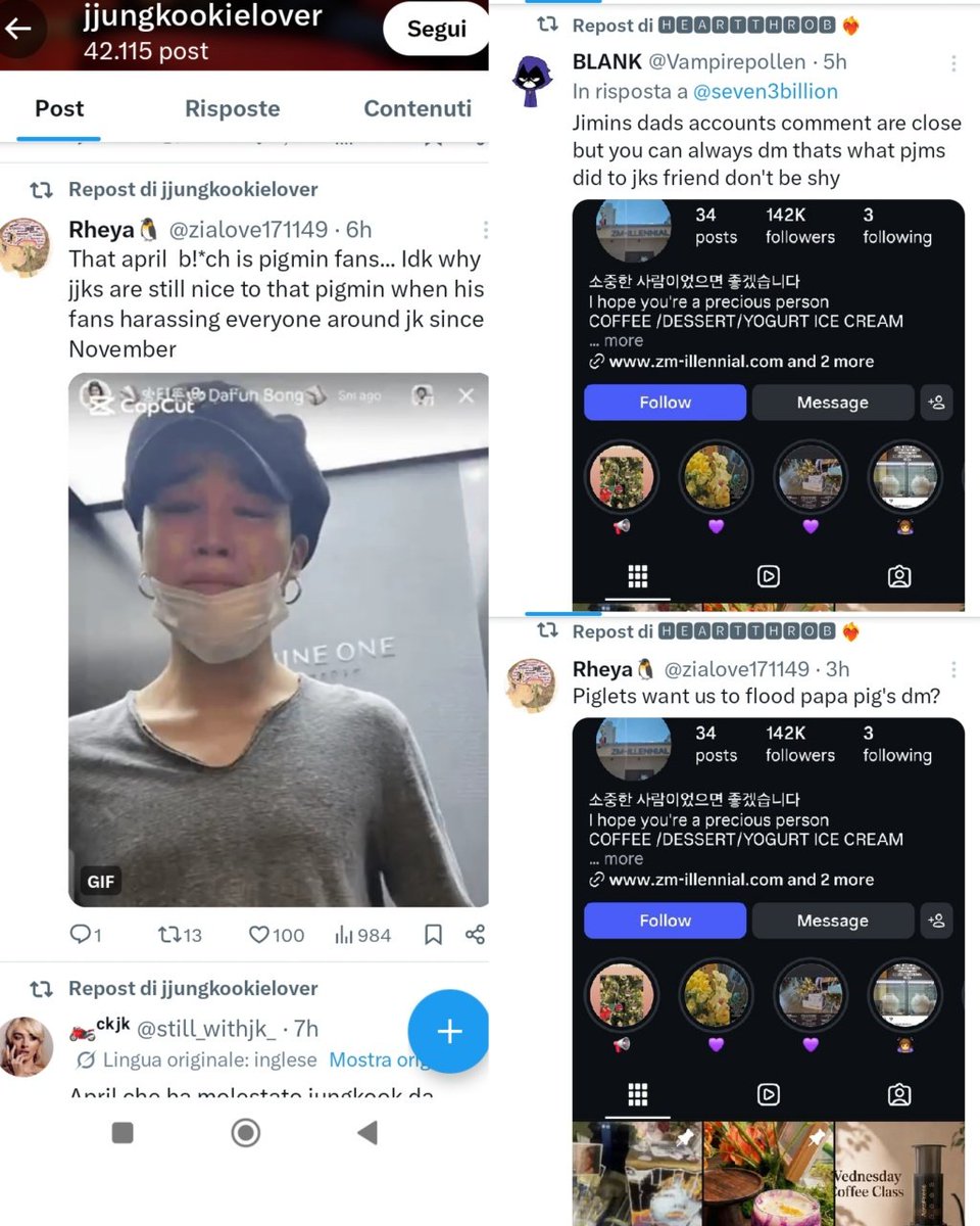 Jiminreport_'s tweet photo. 🚨Jungkook solos being mentally ill and h4rassing 🐥 family over an winkook account that was exposed to be jungkook solo.

🤚Please report and block

📌https://t.co/YC5NsFGOU5
📌https://t.co/m91JzbrelT
📌https://t.co/COWUqNFixN
📌https://t.co/Ca1rU7CDYc
📌https://t.co/9ZQ0mKo2xo https://t.co/DglHExkd5l