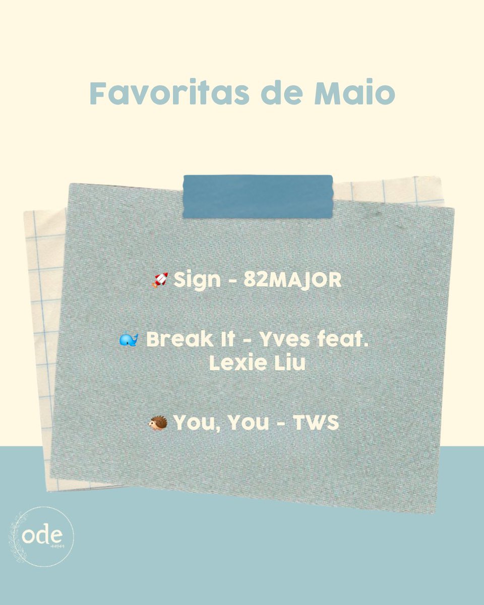 anodeblog's tweet photo. Playlist de maio tá on pra todo mundo ouvir nosso favoritos — e também queremos saber quais foram os de vocês!

Dentre os nossos destaques, algum também esteve no replay por aí? 🤍

🔗 https://t.co/rcPjVP8Omg https://t.co/00fHvB2wFj
